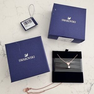 Swarovski Rose Gold Necklace with Crystal Pendant BRAND NEW